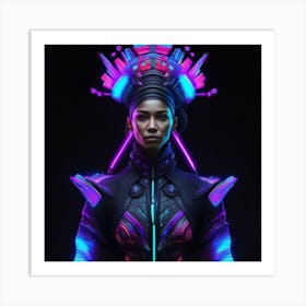 Futuristic Woman 1 Art Print