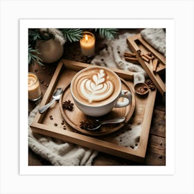 Christmas Latte Art 1 Art Print