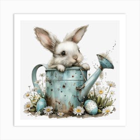 Watering Can Bunny Affiche