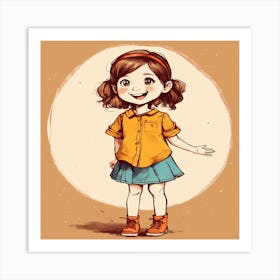 Cute Little Girl Art Print