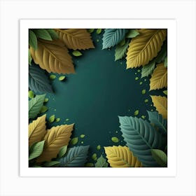 Autumn Leaves Background Art Print