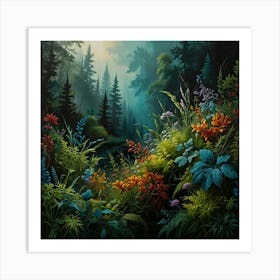 Forest In The Mist Art Print