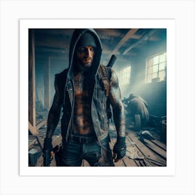 Man In Hoodie Art Print