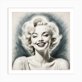 Chalk Painting Of Marilyn Monroe Art Print