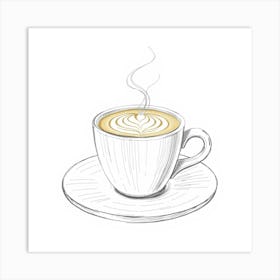 Coffee Cup With Steam 2 Art Print