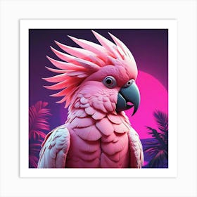 Pink Parrot Art Print