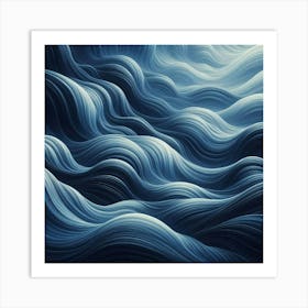 Ocean Waves Canvas Print Art Print