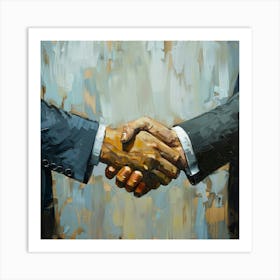 Two Businessmen Shaking Hands 2 Art Print