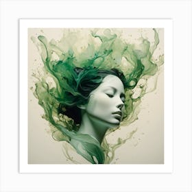 'Green Head' Art Print