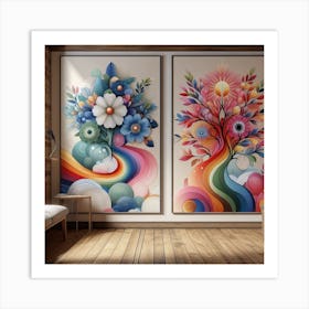 Rainbow Tree Art Print