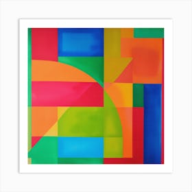 Vibrant Watercolor Abstract Contemporary Painting, Modern Art, Retro Inspiration, New Decor, Art Print