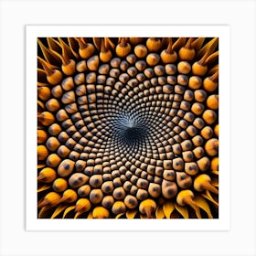 Sunflower Fractal Art Print