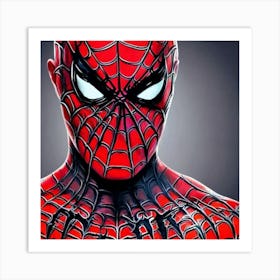 Scary Spiderman Face Paint Art Print