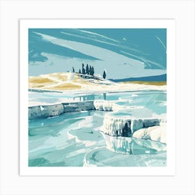 Icebergs In The Water Art Print