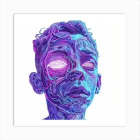 Psychedelic Portrait 1 Art Print