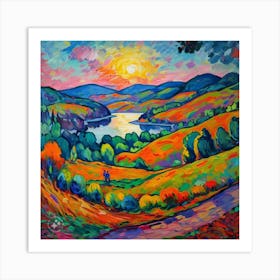 Sunset In The Valley Art Print