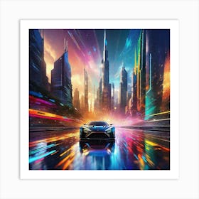 Futuristic City 119 Art Print