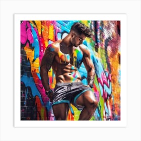 Graffiti Man 3 Art Print