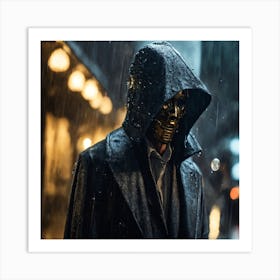 Man In A Raincoat Art Print