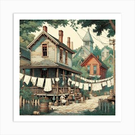 House In The Country 1 Art Print