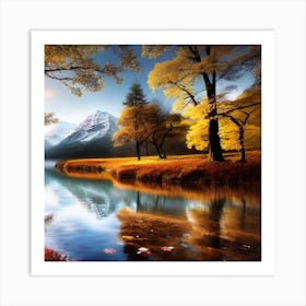 Autumn Lake Art Print