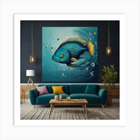 Blue Fish Art Print