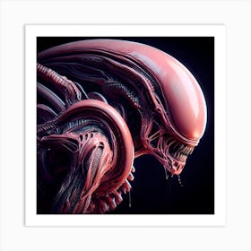 Alien Portrait Pink 1 Art Print