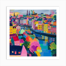 Abstract Travel Collection Copenhagen Denmark 1 Art Print