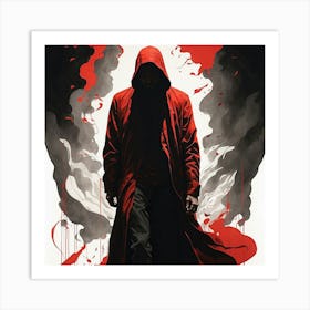 Man In A Red Coat Art Print