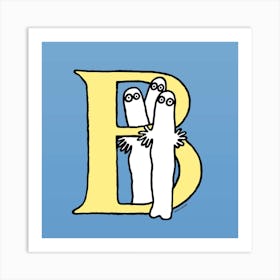 Moomin Collection Alphabet Letter B Art Print