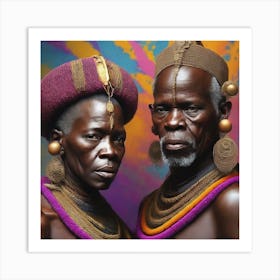 African Couple Art Print