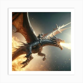 Dragon In Flight Art Print