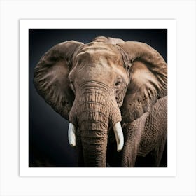 Elephant With Tusks Art Print