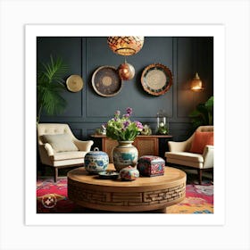 Asian Living Room Art Print