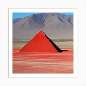 Piramide Roja En Un Valle Art Print