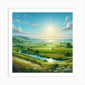 Landscape Painting 25 Art Print