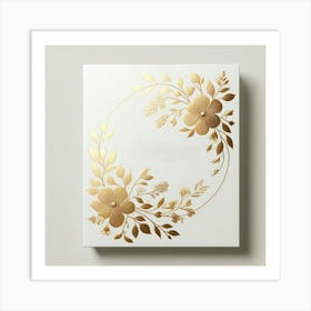 Gold Foil Floral Painting Art Print