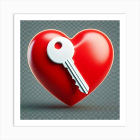 Heart With Key 2 Art Print