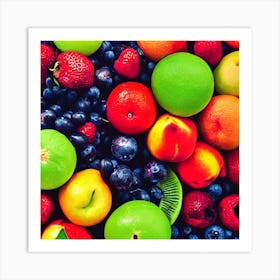 Colorful Fruits Art Print