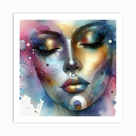 Watercolor Of A Woman 36 Art Print