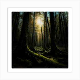 Mossy Forest Art Print