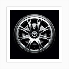 Car Wheel Tire Rim Automotive Vector Logo Design Transportation Vehicle Alloy Radial Rub (6) Art Print