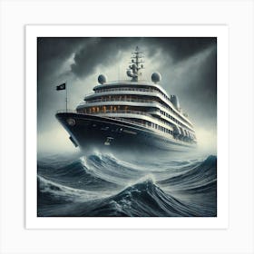 Cruise Ship In Rough Seas 1 Poster