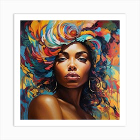 Colorful Woman 2 Art Print