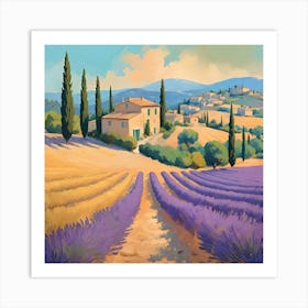 Lavender Fields In Tuscany Art Print