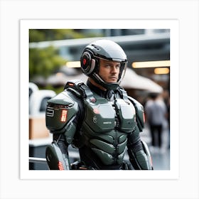 Futuristic Soldier 10 Art Print