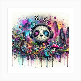 Psychedelic Panda 22 Art Print