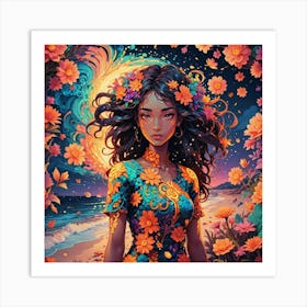 Flower Girl Art Print