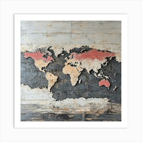 World Map Art 17 Art Print