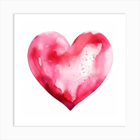 Heart Watercolor Painting Art Print